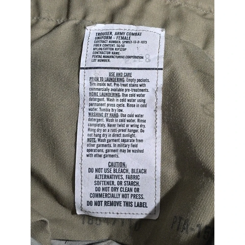 GI Women's Op Camo US Army Combat Trouser Pants Size 31 Regular Insect Repellent